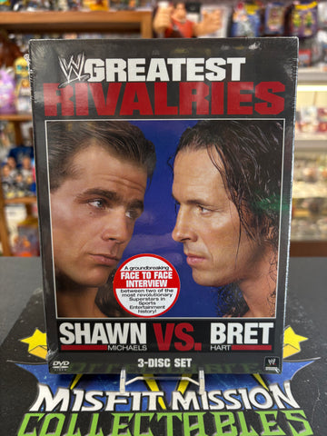 WWE Presents Greatest Rivalries Shawn Micheals Vs Bret Hart 3 Disc DVD Set (New)