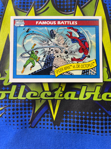 Marvel Comics 1990 Impel Trading Cards Famous Battles Spider-Man vs Dr. Octopus #93