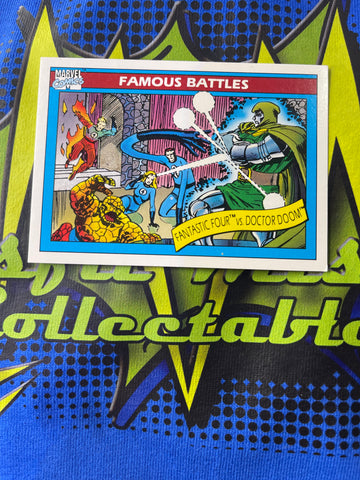 Marvel Comics 1990 Impel Trading Cards Famous Battles Fantastic Four vs Doctor Doom #90