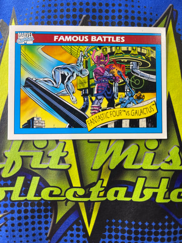 Marvel Comics 1990 Impel Trading Cards Famous Battles Fantastic Four vs Galactus #89