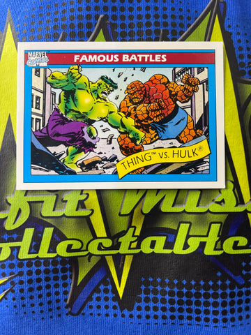 Marvel Comics 1990 Impel Trading Cards Famous Battles The Thing vs The Hulk #88