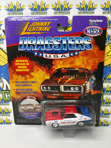 1995 Johnny Lightning Dragsters USA Collectors Edition Shirley Shahan ‘69 Drag-on Lady (New)