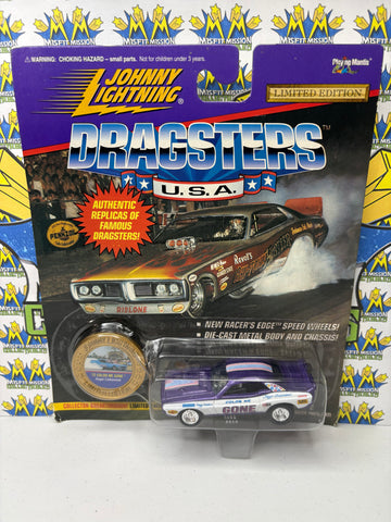 1995 Johnny Lightning Dragsters USA Limited Edition Roger Lindamood Purple ‘72 Color Me Gone (New)