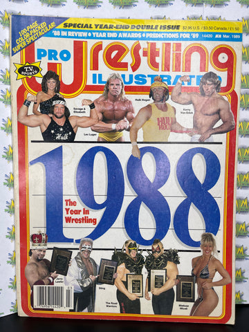 PWI Pro Wrestling Illustrated March 1989 The Year in Wrestling 1988