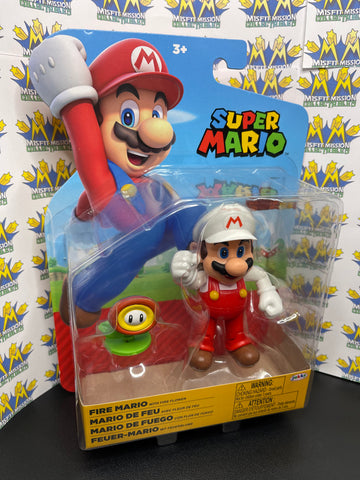 Jakks Nintendo Super Mario Fire Mario with Fire Flower