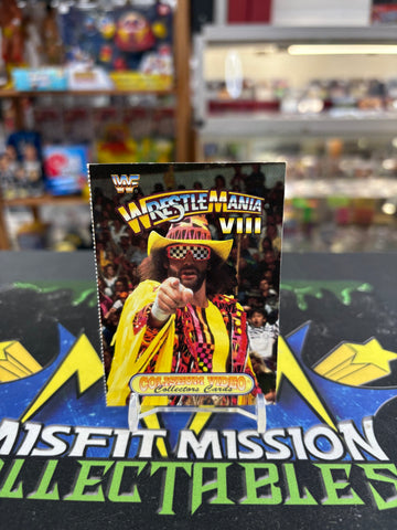 1993 WWE WWF Coliseum Video Collectors Trading Cards Wrestlemania 8 Macho Man Randy Savage Trading Card