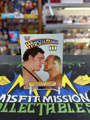1993 WWE WWF Coliseum Video Collectors Trading Cards Wrestlemania 3 Andre The Giant Hulk Hogan Trading Card