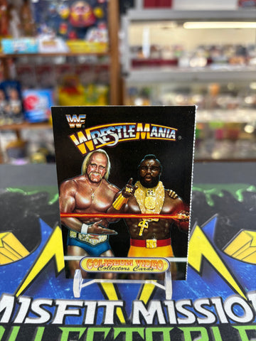 1993 WWE WWF Coliseum Video Collectors Trading Cards Wrestlemania 2 Hulk Hogan Mr. T Trading Card