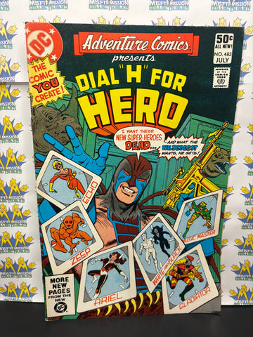 DC Comics July 1981 Adventure Comics Presents Dial H For Hero #483 Comic Book