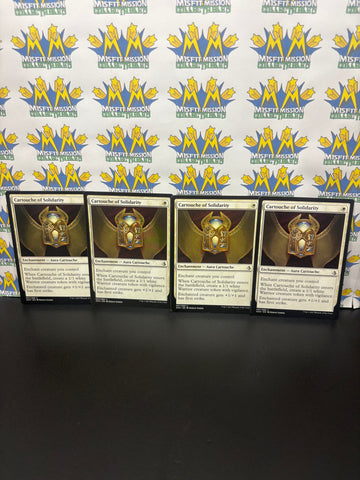 Magic the Gathering: White Enchantment Cartouche of Solidarity Card Set of 4