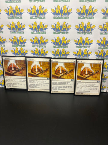 Magic the Gathering: White Instant Condemn Card Set of 4