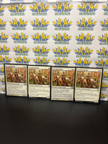 Magic the Gathering: White Human Knight Attend Knight Card Set of 4