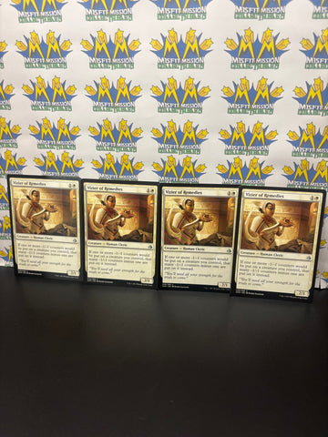 Magic the Gathering: White Creature Human Cleric Vizier of Remedies Card Set of 4