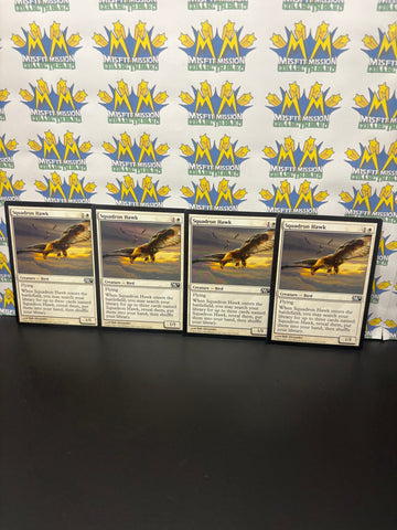 Magic the Gathering: White Creature Bird Squadron Hawk Card Set of 4