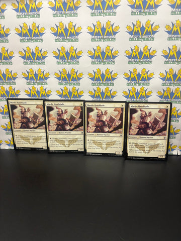 Magic the Gathering: White Creature Human Warrior Mardu Hateblade Card Set of 4