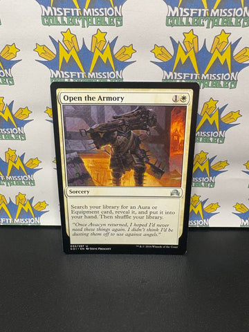 Magic the Gathering: White Sorcery Open The Armory Card