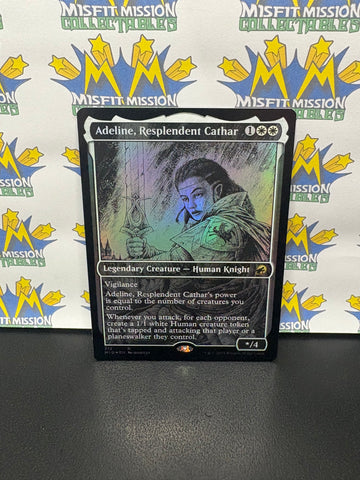 Magic the Gathering: White Legendary Creature Human Knight Adeline, Resplendent Cathar Foil Card