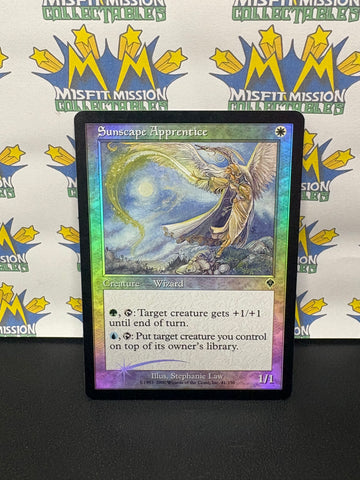 Magic the Gathering: White Creature Wizard Sunscape Apprentice Foil Card