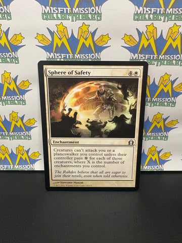 Magic the Gathering: White Enchantment Sphere of Safety Card