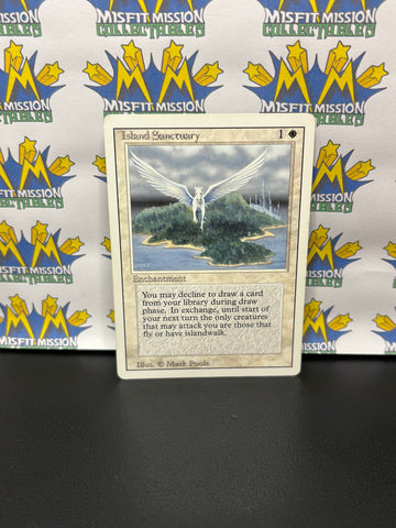Magic the Gathering: White Enchantment Island Sanctuary Card