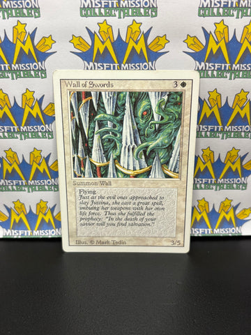 Magic the Gathering: White Summon Wall Wall of Swords Card