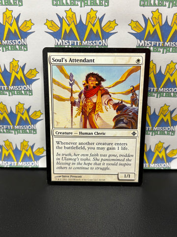 Magic the Gathering: White Creature Human Cleric Soul’s Attendant Card