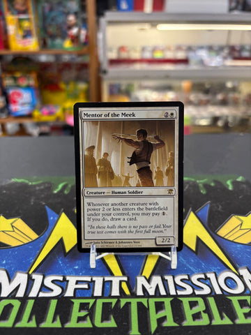 Magic the Gathering: White Creature Human Soldier Mentor of The Meek Card