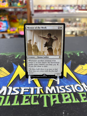Magic the Gathering: White Creature Human Soldier Mentor of The Meek Card