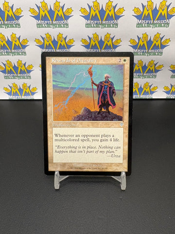 Magic the Gathering: White Enchantment Rewards of Diversity Card