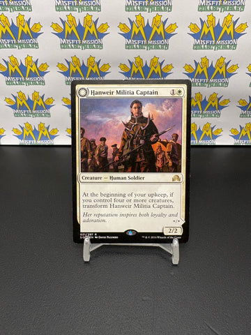 Magic the Gathering: White Creature Human Soldier Hanweir Militia Catain Card