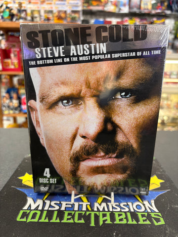 WWE Stone Cold Steve Austin The Bottom Line on The Most Popular Superstar of All Time DVD 4 Disc Set (New)