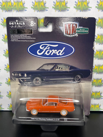 2019 M2 Machines Limited Edition Auto Drivers Orange 1966 Ford Mustang Fastback 2+2  (New)