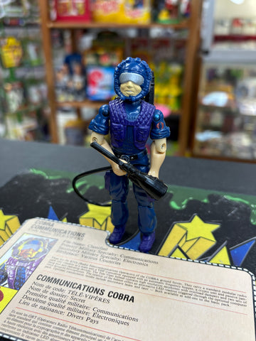 Vintage Hasbro 1985 GI Joe Cobra Communications Tele-Vipers Figure Complete