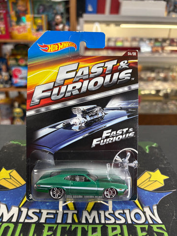 2014 Hot Wheels Fast & Furious ‘72 Ford Grand Torino Sport Car (New)
