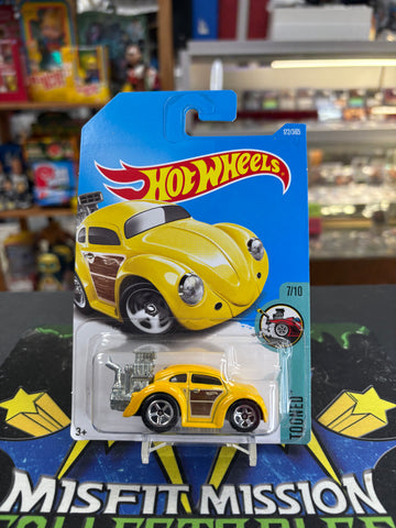 2015 Hot Wheels Tooned Volkswagen Beetle Yellow Car (New)