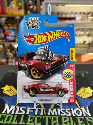 2017 Hot Wheels Holiday Racers Rodger Dodger Valentine’s Day Car (New)