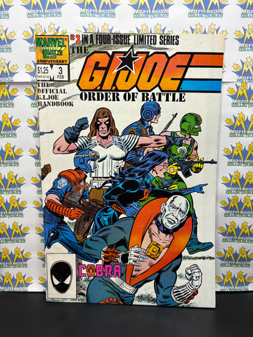 1987 Marvel Comics GI Joe Order of Battle #3 Comic Book