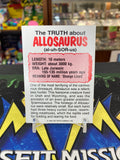 Vintage 1988 Dinosaurs Attacks Trading Card Allosaurus #1 (Sticker)