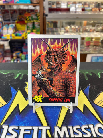 Vintage 1988 Dinosaurs Attacks Trading Card Supreme Evil #47