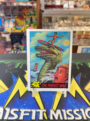 Vintage 1988 Dinosaurs Attacks Trading Card The Perfect Wave #23