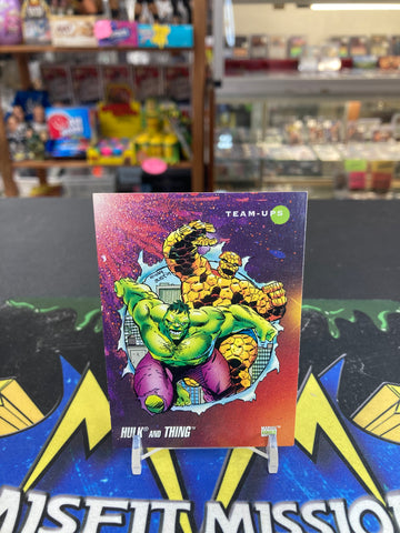 Impel Marvel Comics 1992 Marvel Universe Team Ups Hulk and Thing #98 Trading Card