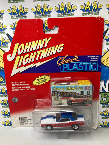 2001 Johnny Lightning Classic Plastic Sox & Martin Boss ‘Cuda(New)