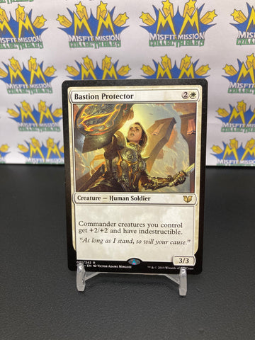 Magic the Gathering: White Creature-Human Soldier Bastion Protector Card