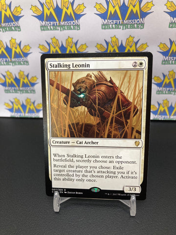 Magic the Gathering: White Creature - Cat Archer Stalking Leonin Card