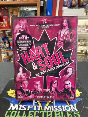 WWE Hart and Soul The Hart Family Anthology DVD 3 Disc Set (New)