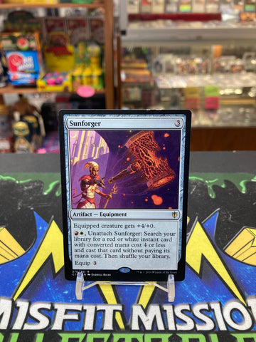 MTG Magic the Gathering: Artifact-Equipment Sunforger Card