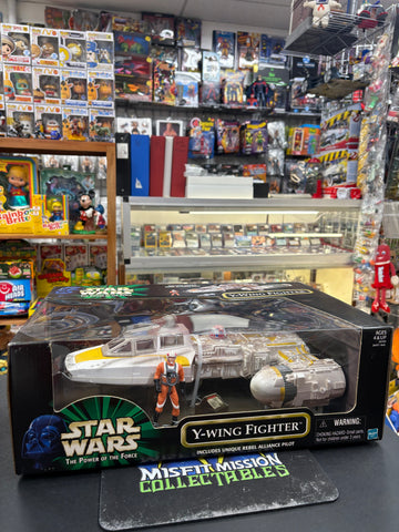 1999 Star Wars Power of The Force Y-Wing Fighter Figure Set (New)