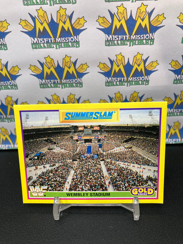 1992 WWE WWF Merlin Gold Series 2 SummerSlam Macho Man Wembley Stadium #2 Trading Card