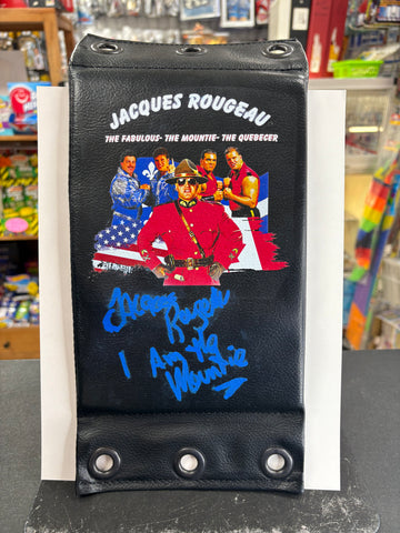 WWF Legend Jacques Rogeau Autographed Custom Turnbuckle Cover