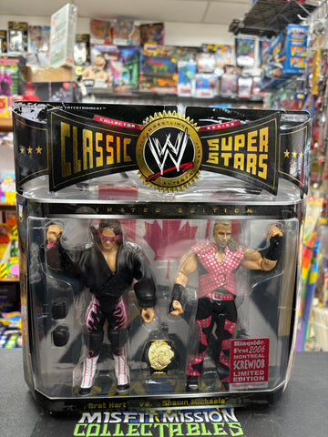 2006 Jakks Classic Superstars The Montreal Screw Job Bret Hart & Shawn Michaels Figure (New)
